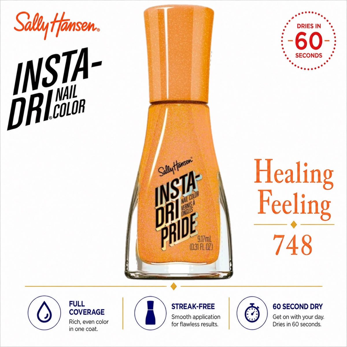 Sally Hansen Insta-Dri Nail Polish Healing Feeling 748
