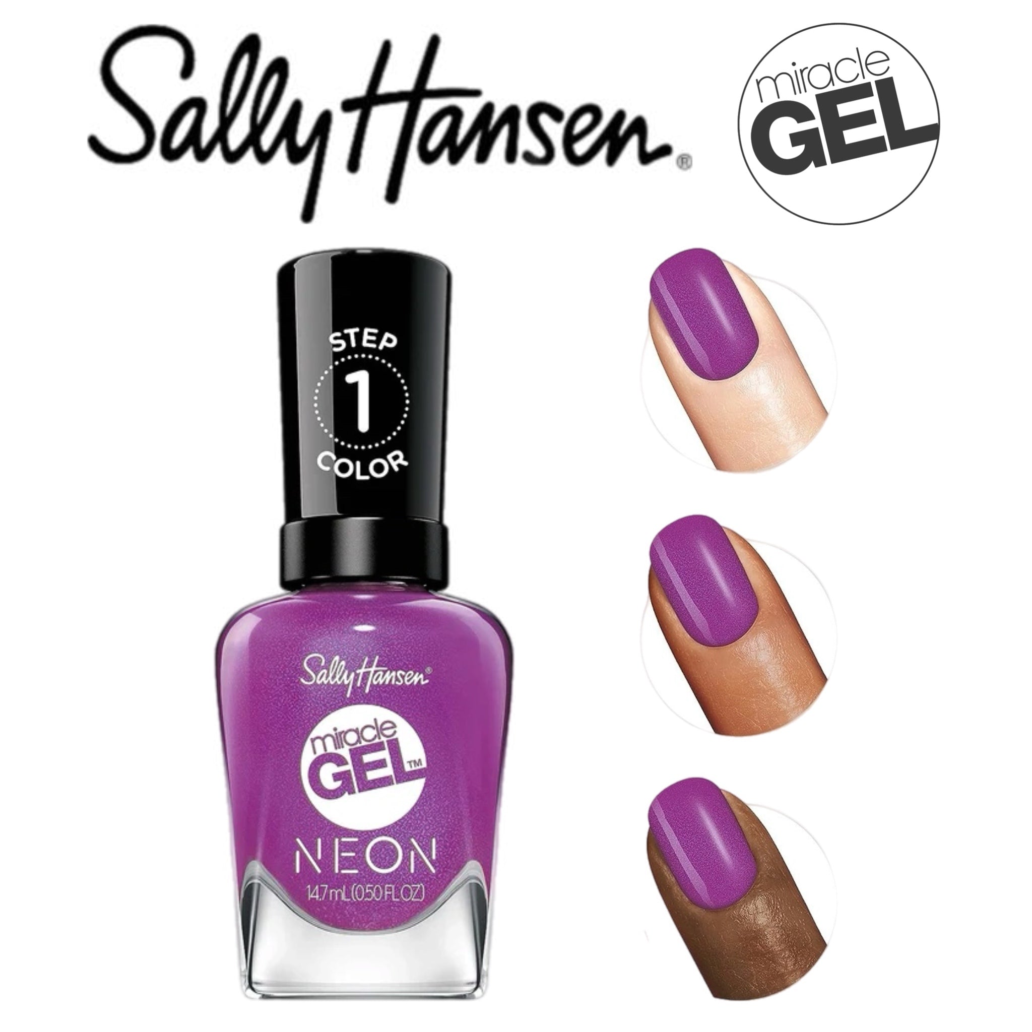 Sally Hansen Miracle Gel Neon Nail Polish 882 Worth Melting For