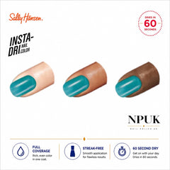 Sally Hansen Insta-Dri Nail Polish Celes Teal 055