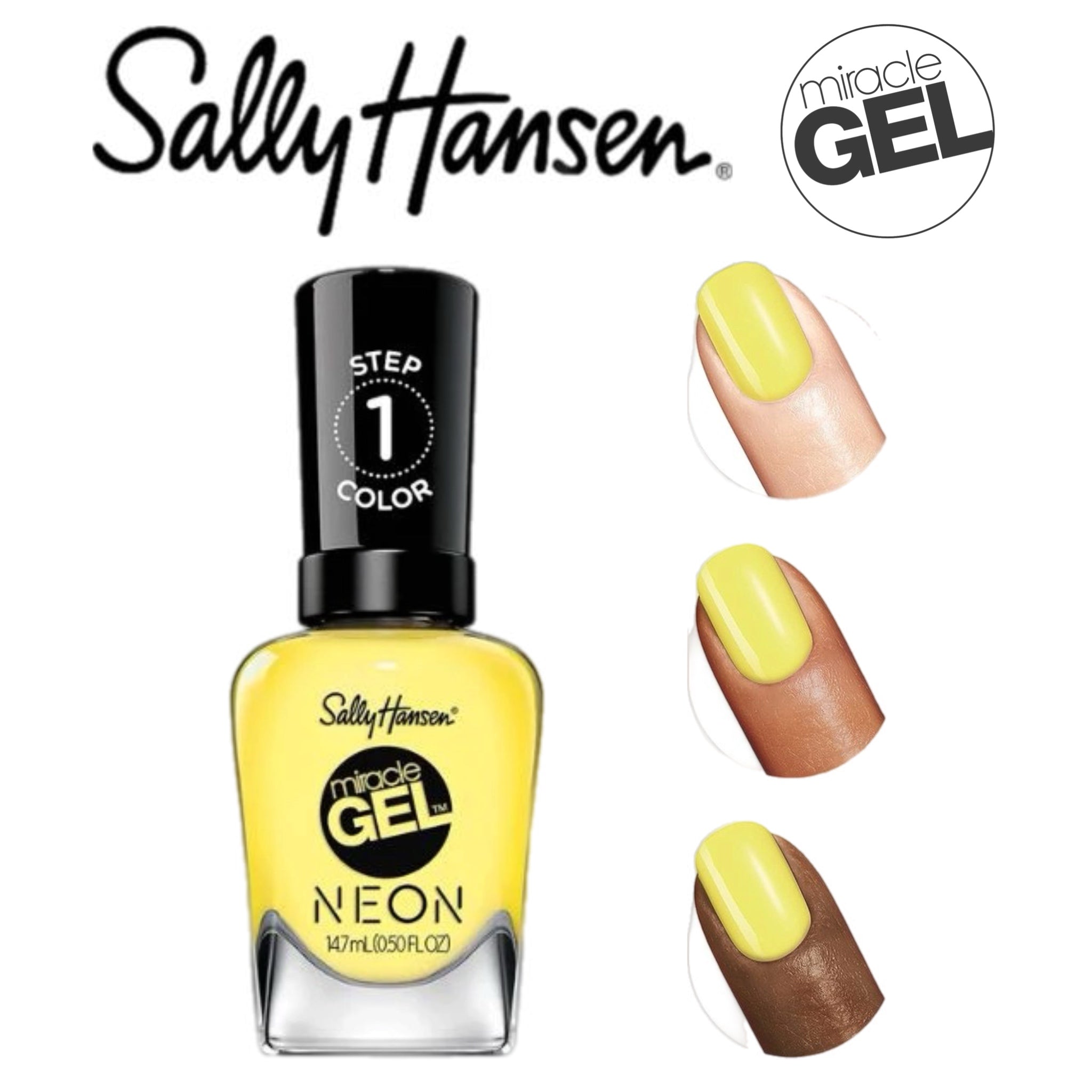 Sally Hansen Miracle Gel Nail Polish 884 Lemon Drop Pop