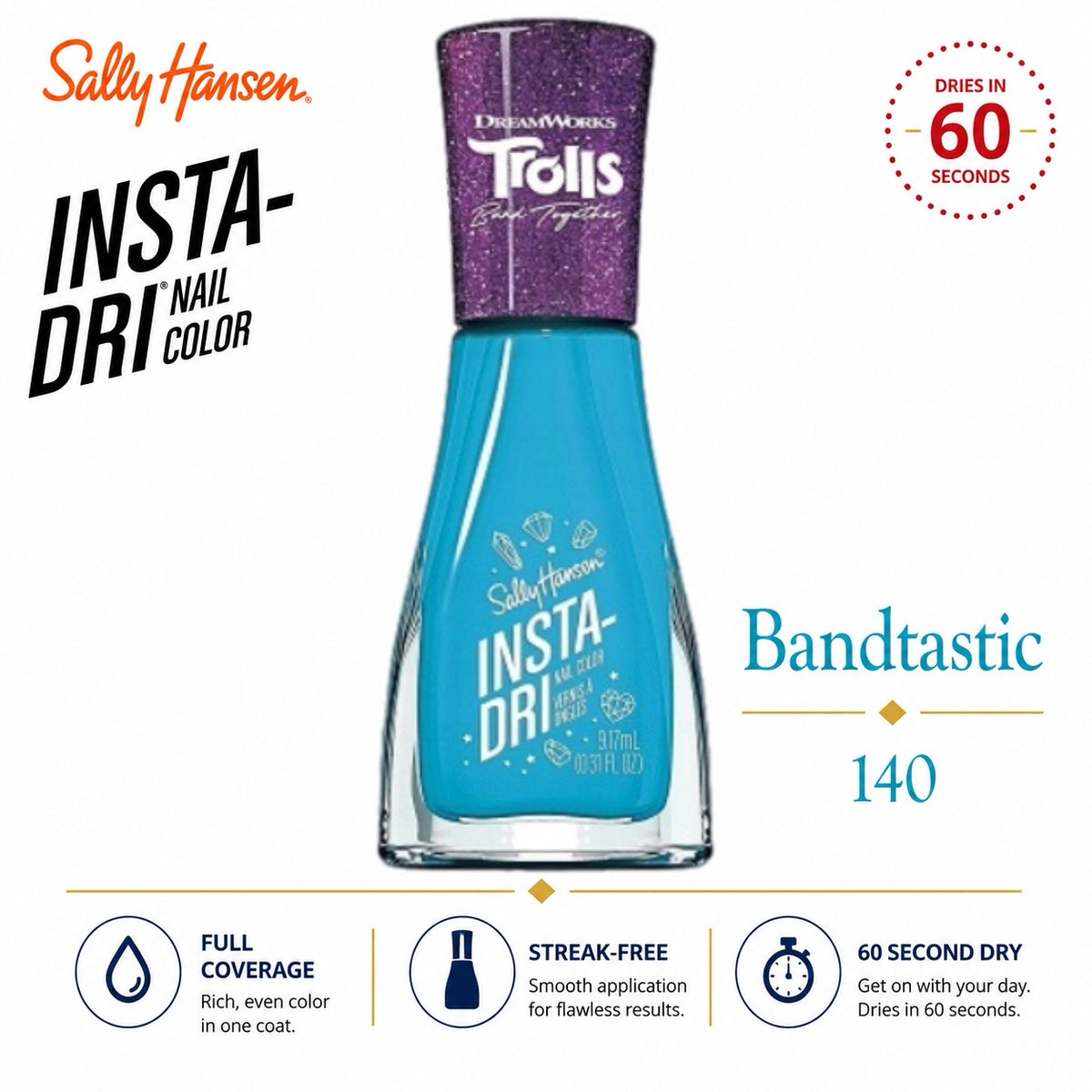 Sally Hansen Insta-Dri Nail Polish Bandtastic 140