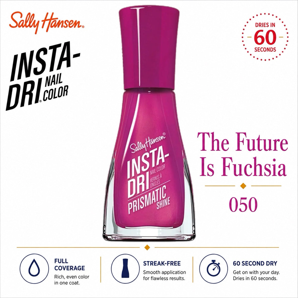 Sally Hansen Insta Dri Nail Polish The Future Is Fuchsia 050
