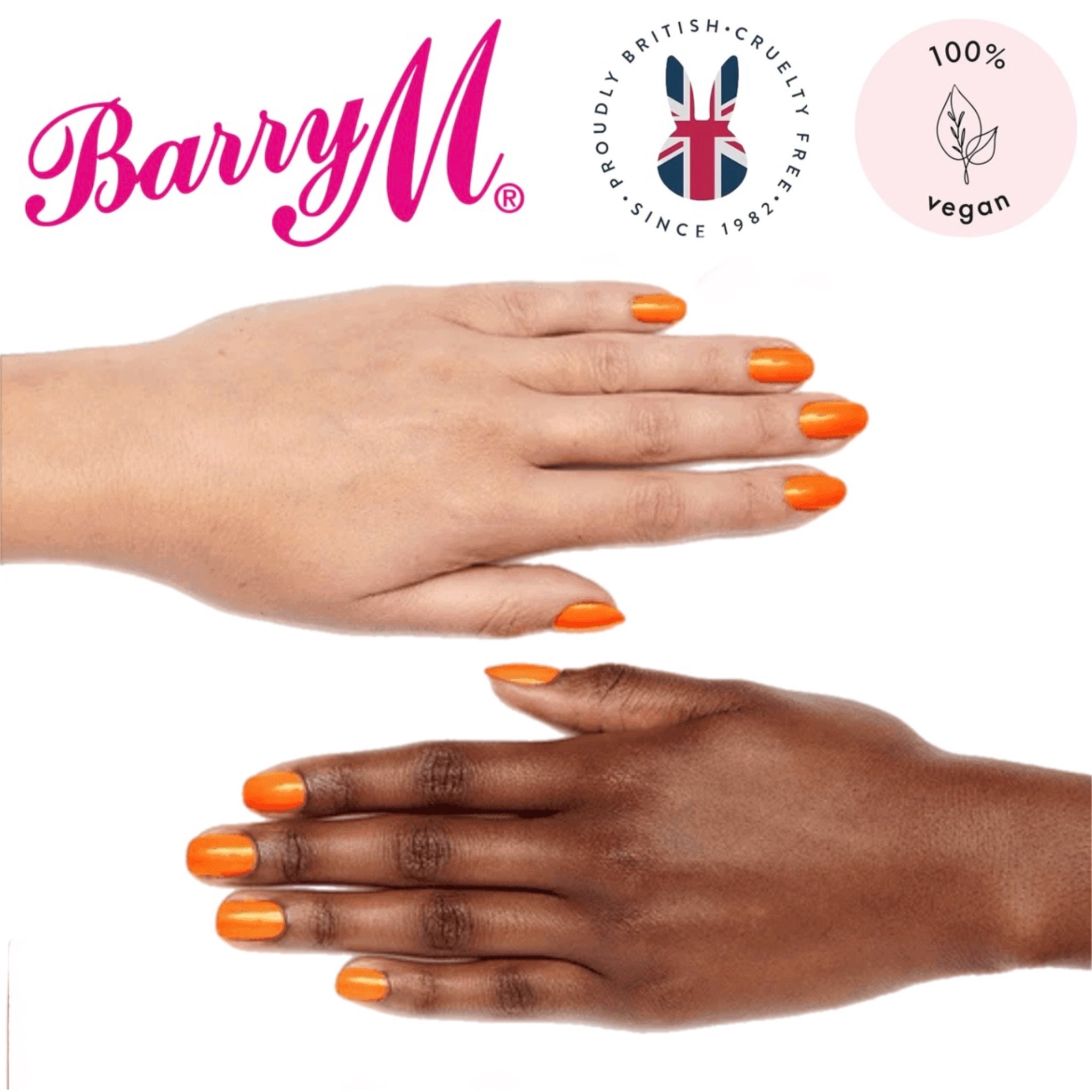 Barry M Hi Vis Neon Nail Paint Outrageous Orange